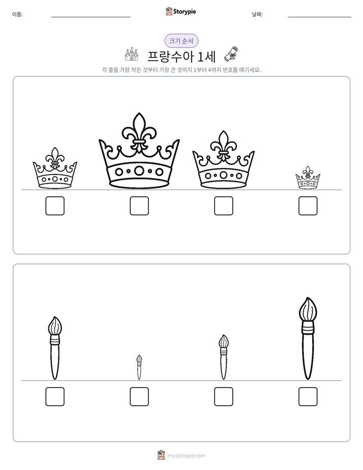 크기 순서