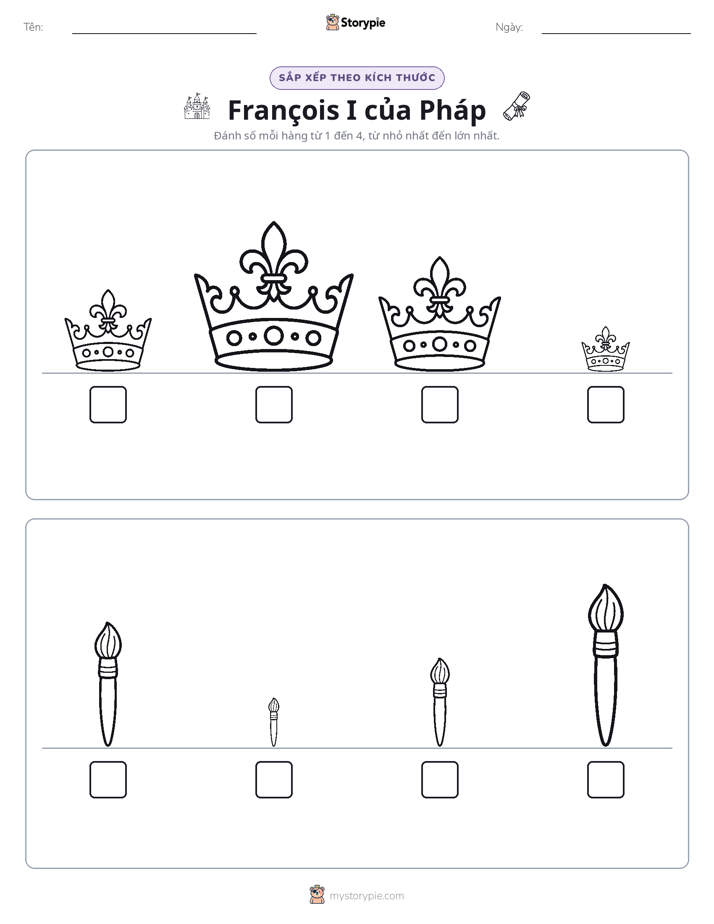 Thứ Tự Kích Thước