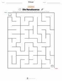 Renaissance druckbare Arbeitsblatt Vorschau