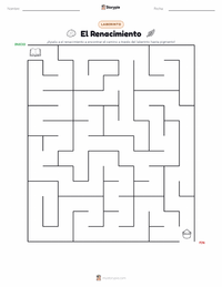 Vista previa de la hoja de trabajo imprimible de Renacimiento