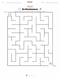Renaissance afdrukbare werkblad voorbeeld