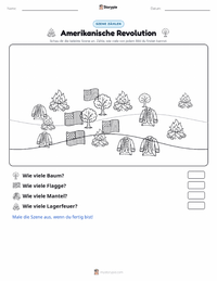 Amerikanische Revolution druckbare Arbeitsblatt Vorschau