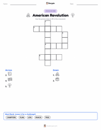 American Revolution printable worksheet preview
