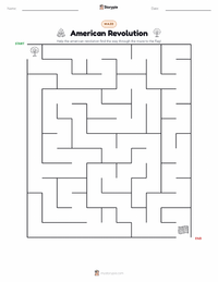 American Revolution printable worksheet preview