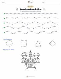 American Revolution printable worksheet preview