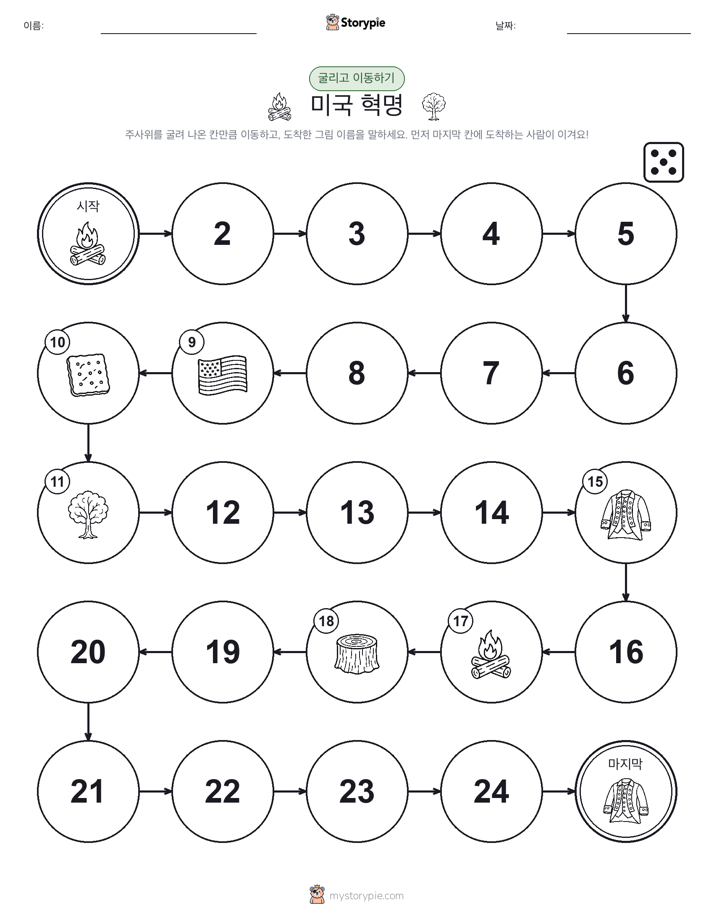 주사위 굴리고 이동하기 게임