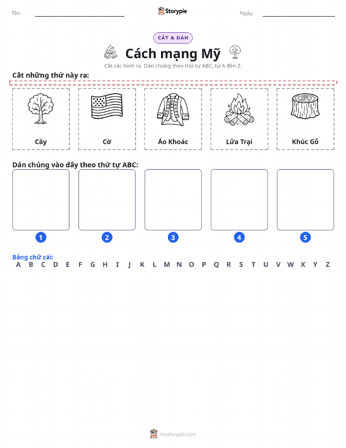 Cắt & Dán Chữ Cái