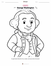 George Washington Malvorlage für Kinder