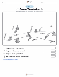 George Washington yazdırılabilir çalışma sayfası önizlemesi