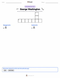 George Washington druckbare Arbeitsblatt Vorschau