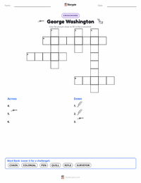 George Washington printable worksheet preview