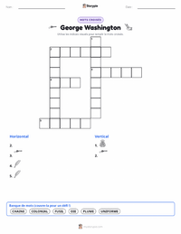 Aperçu de la feuille de travail imprimable George Washington