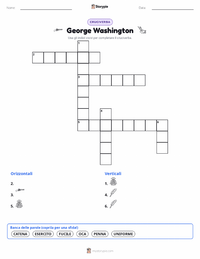 Anteprima della scheda stampabile di George Washington