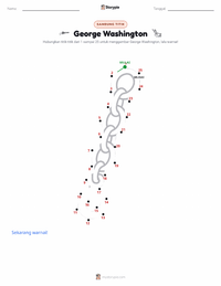 Prabaca lembar kerja cetak George Washington