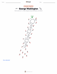 Anteprima della scheda stampabile di George Washington
