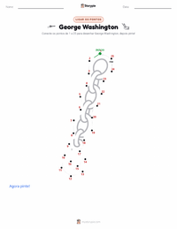 Prévia da folha de atividades imprimível George Washington