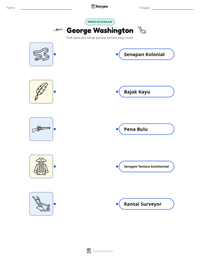 Prabaca lembar kerja cetak George Washington
