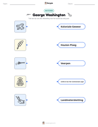 George Washington afdrukbare werkblad voorbeeld