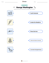 Prévia da folha de atividades imprimível George Washington
