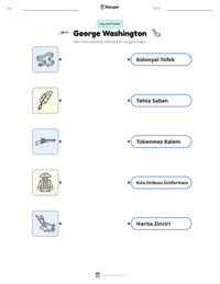 George Washington yazdırılabilir çalışma sayfası önizlemesi