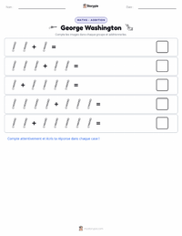 Aperçu de la feuille de travail imprimable George Washington
