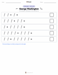 George Washington afdrukbare werkblad voorbeeld