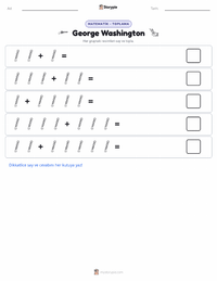 George Washington yazdırılabilir çalışma sayfası önizlemesi