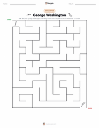 George Washington druckbare Arbeitsblatt Vorschau