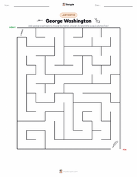 Aperçu de la feuille de travail imprimable George Washington
