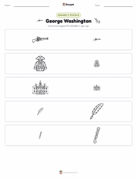 Anteprima della scheda stampabile di George Washington