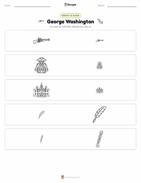 George Washington afdrukbare werkblad voorbeeld