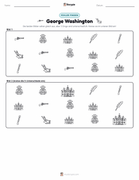 George Washington druckbare Arbeitsblatt Vorschau