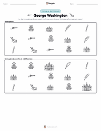 Anteprima della scheda stampabile di George Washington