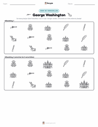 George Washington afdrukbare werkblad voorbeeld