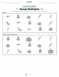 Prévia da folha de atividades imprimível George Washington