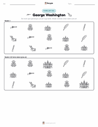 George Washington yazdırılabilir çalışma sayfası önizlemesi