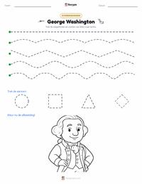 George Washington afdrukbare werkblad voorbeeld