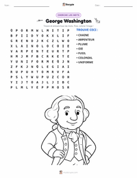 Aperçu de la feuille de travail imprimable George Washington
