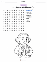 George Washington afdrukbare werkblad voorbeeld