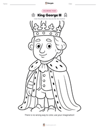 King George III coloring page for kids