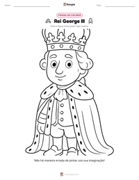 Prévia da folha de atividades imprimível Rei George III