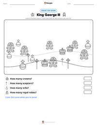 King George III printable worksheet preview