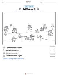 Aperçu de la feuille de travail imprimable Roi George III