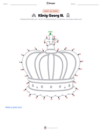 König Georg III. druckbare Arbeitsblatt Vorschau