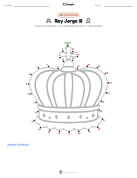 Vista previa de la hoja de trabajo imprimible de Rey Jorge III