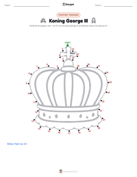 Koning George III afdrukbare werkblad voorbeeld