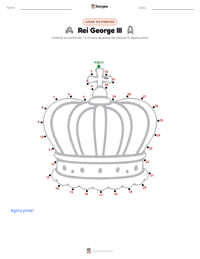 Prévia da folha de atividades imprimível Rei George III