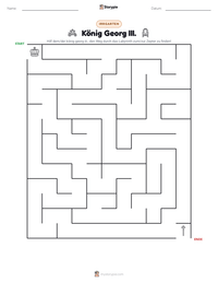 König Georg III. druckbare Arbeitsblatt Vorschau