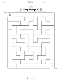 King George III printable worksheet preview