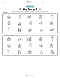 King George III printable worksheet preview